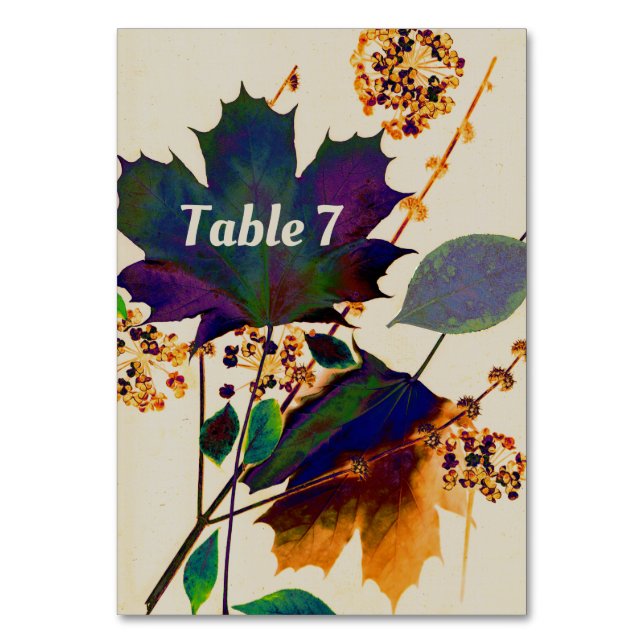 Numéro De Table Autumn Leaves (Par défaut)