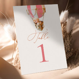 Numéro De Table Ballons d'ours Numéro de tableau