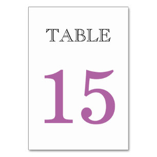 Numéro De Table Bande moderne et violet, gris mariage minimal 1