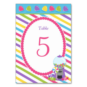 Numéro De Table Bandes de bonbons