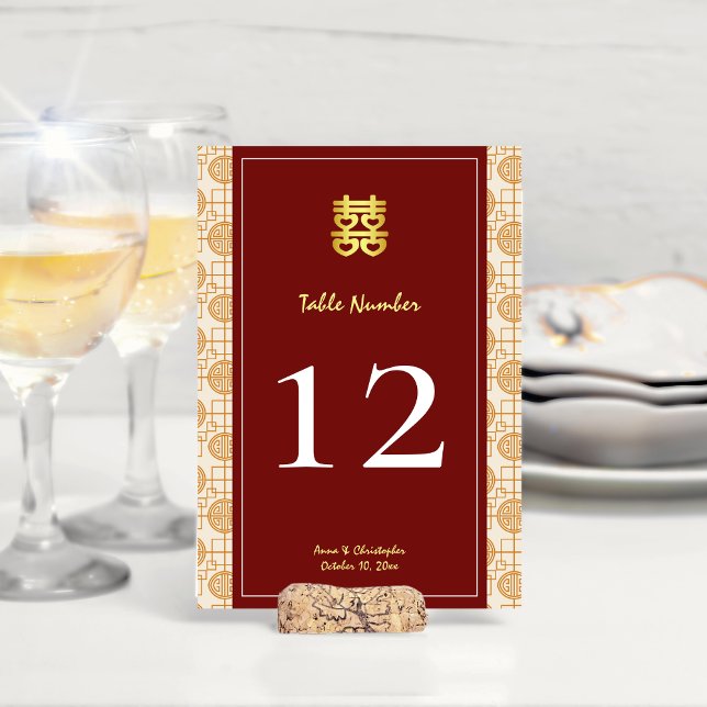 Numéro De Table banquet de peranakan, mariage chinois (Créateur téléchargé)