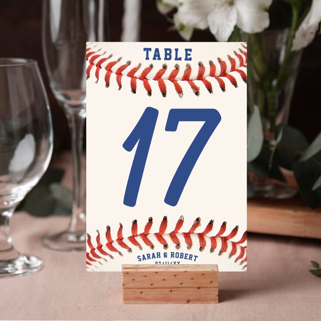 Numéro De Table Baseball Softball Sport Mariage Réception (Baseball Softball Sport Wedding Reception Table Number)