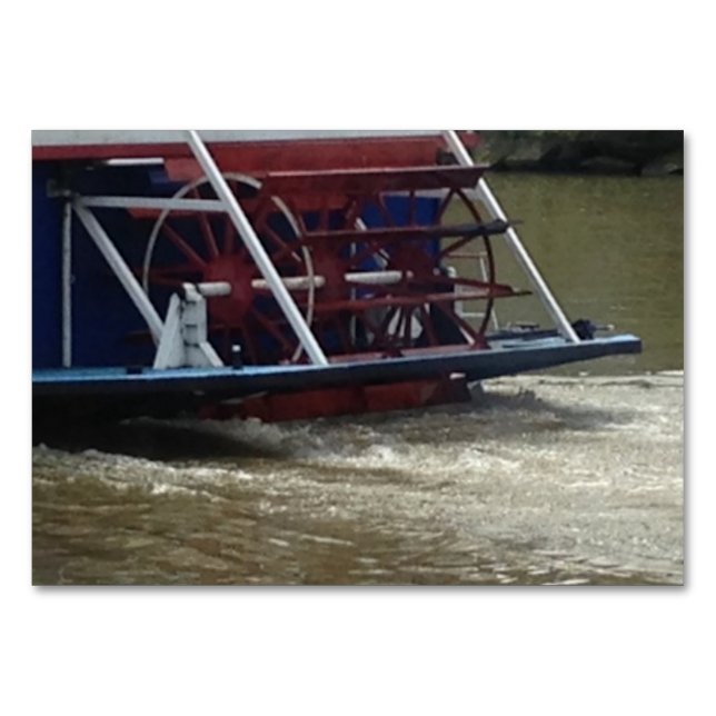 Numéro De Table Bateau à roue à pédales Lecture FlashCards pour ad (Devant)