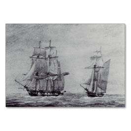 Numéro De Table Bateaux Graphiques de Trek Océanique Art Fin