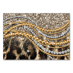 Numéro De Table Beau Poster de animal tendance Leopard Faux