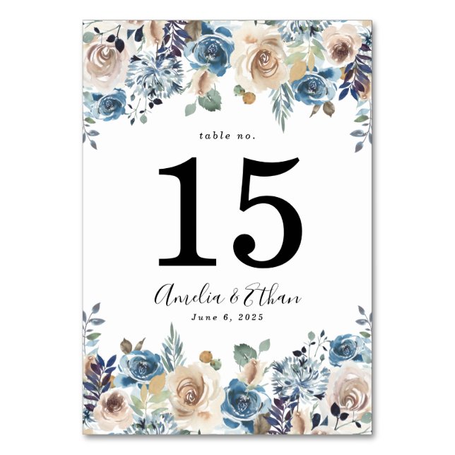 Numéro De Table Beauté florissante | MARIAGE (Par défaut)