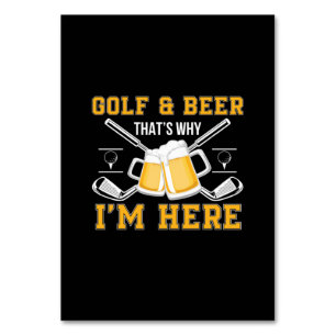 Numéro De Table Beer Drinker Golf And Beer Birthday