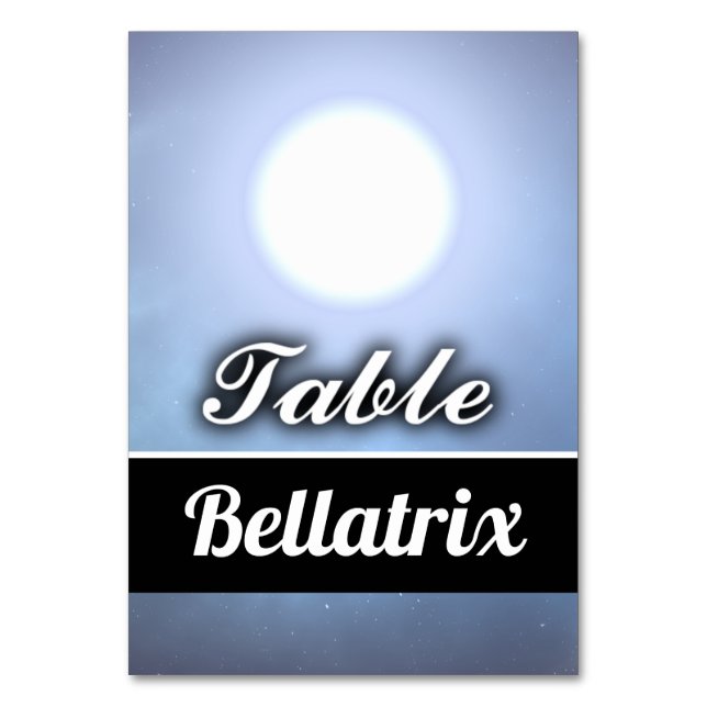 Numéro De Table Bellatrix (Par défaut)