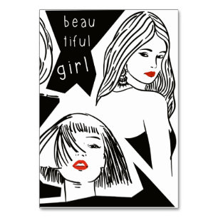 Numéro De Table belle fille