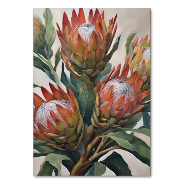 Numéro De Table Belles fleurs de Protea d'Afrique du Sud (Par défaut)