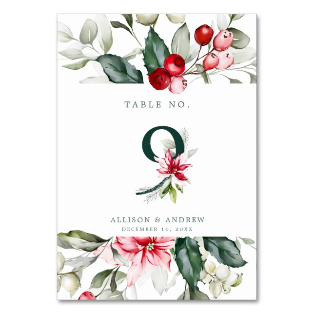 Numéro De Table Berry | Numéro de tableau 9 (Dos)