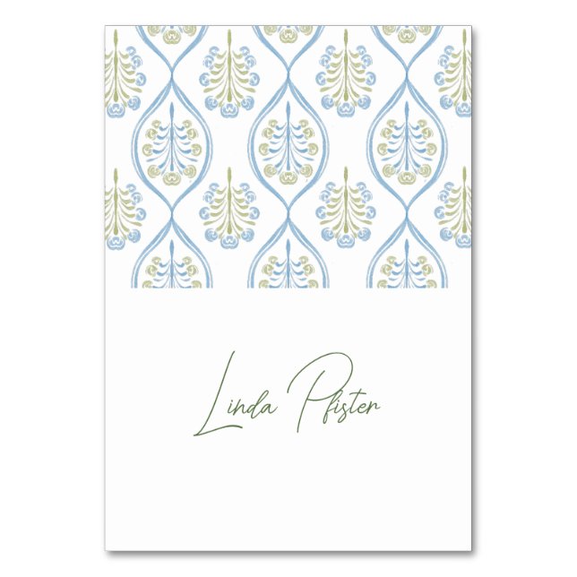 Numéro De Table Bespoke Blue and Green Floral Wedding  (Par défaut)