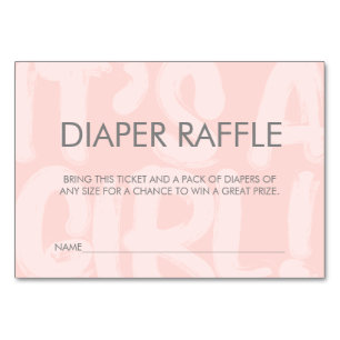 Numéro De Table Billet Graffiti Baby shower rose rabat