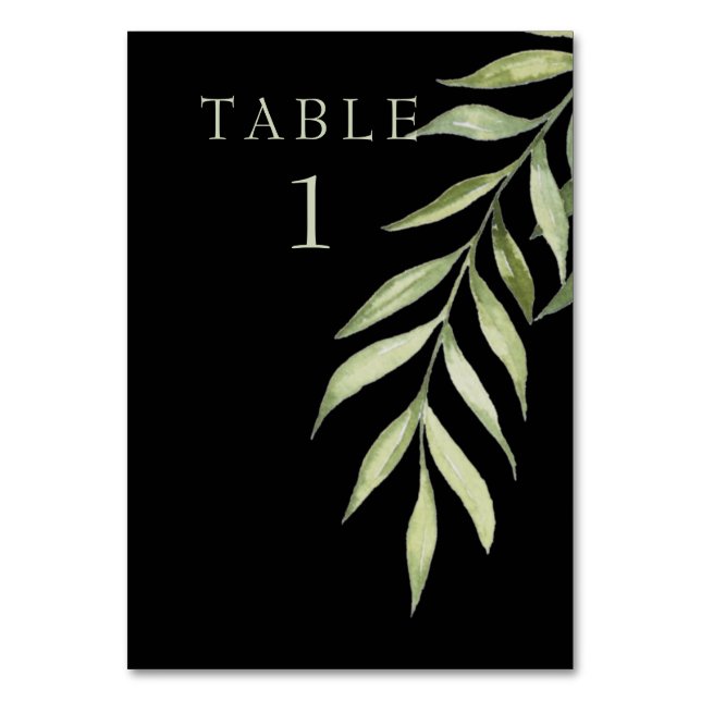Numéro de table Black & Mint de verdure (Par défaut)