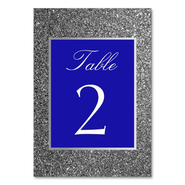 Numéro De Table Bleu argent (Par défaut)