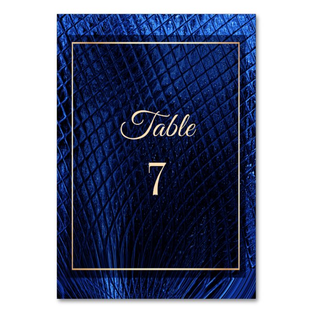 Numéro De Table Bleu Décor Moderne Mariage Abstrait (Par défaut)