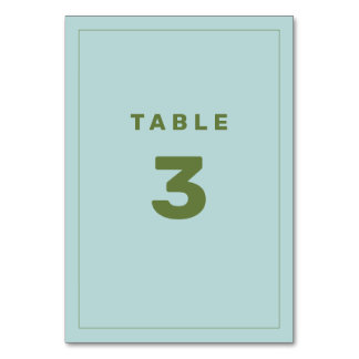 Numéro De Table Bleu et vert Wes Anderson Numéro de tableau inspir