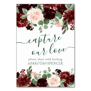 Numéro De Table Blooms rustiques   Terracotta Red Capture Notre Am