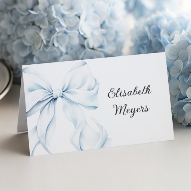 Numéro De Table Blue Bow - Baptism Place Cards (Créateur téléchargé)