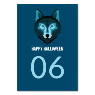 Numéro De Table Blue Wolf, fête d'Halloween