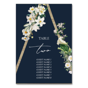 Numéro De Table Bohème Bohème Pyramide Flore Blanche Mariage Bleu