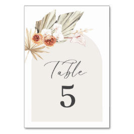 Numéro De Table Boho Botanical Mariage Numéro de tableau