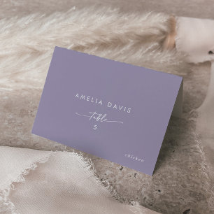 Numéro De Table Boho Chic Lavender Purple Nom de l'invité Place Ca