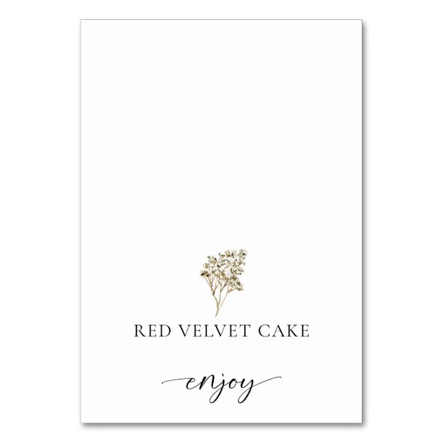 Numéro De Table Boho Pampas Grass Tented Food Étiquette Mariage Bu (Par défaut)