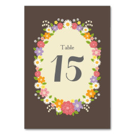 Numéro De Table Boho Rustic Floral Mariage