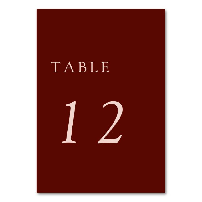 Numéro De Table Boho Terracott Simple Minimal Mariage Cuivre (Par défaut)