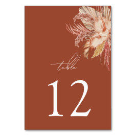 Numéro De Table Boho Terracotta moderne Mariage rustique