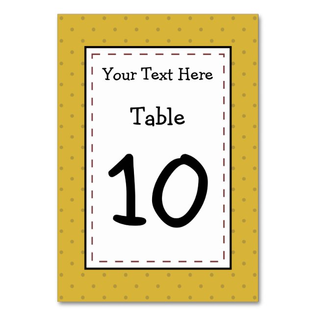 Numéro De Table Bonne fête de la pomme de terre (Par défaut)