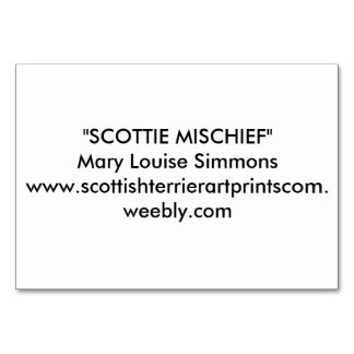 NUMÉRO DE TABLE BONNE SCOTTIE ANNIVERSAIRE