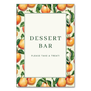 Numéro De Table Bordure d'illustration orange abricot joyeuse