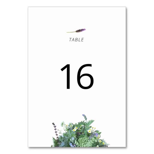 Numéro De Table Botanical Wedding Table Number Card (Par défaut)