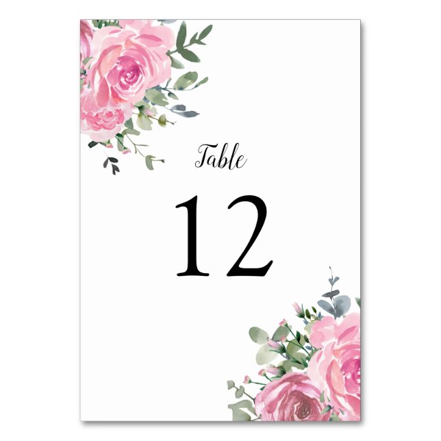 Numéro de table botanique Eucalyptus Rose Poussiér (Par défaut)