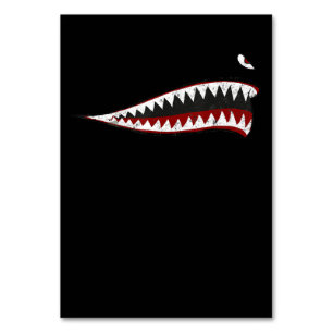 Numéro De Table Bouche De Requin Volant Tigers - Cadeaux Pour Amat