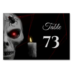 Numéro De Table Bougie d'araignée gothique - Halloween Moody foncé