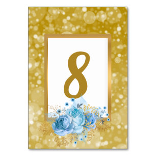 Numéro De Table Bouquet Bouquet de bulles d'or blanc Parties scint