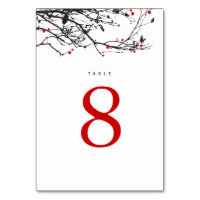 Branches en silhouette noire avec Mariage de baies