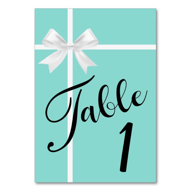 Numéro De Table BRIDE Turquoise Blue Tiara Showroom Center Party (Par défaut)