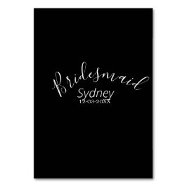 Numéro De Table Bridesmaid bachelorette party add name modern 