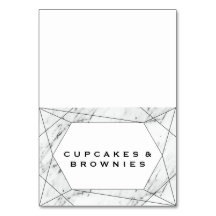 Buffet de marbre géométrique blanc et noir Étiquet