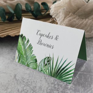 Numéro De Table Buffet de palmiers tropicaux Étiquettes