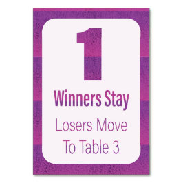 Numéro De Table Bunco Moderne Purple Grille Table Un