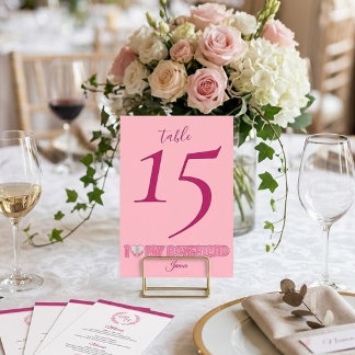 Numéro De Table Cadeau personnalisé Je t'aime mon petit ami – Ajou