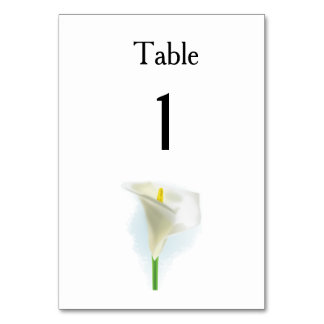 Numéro De Table Cala Lily Moderne Simple Elégante Idées De Mariage