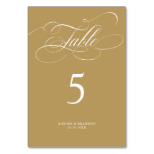 Calligraphie moderne or intemporel et mariage blan