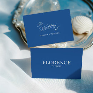 Numéro De Table Carton de Table de Mariage Élégant Classique Bleu