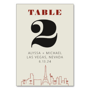 Numéro De Table Casino Las vegas Mariage Skyline